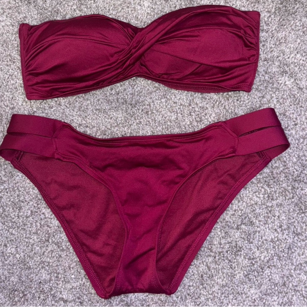 Mossimo Supply Co. Burgundy Bikini Set